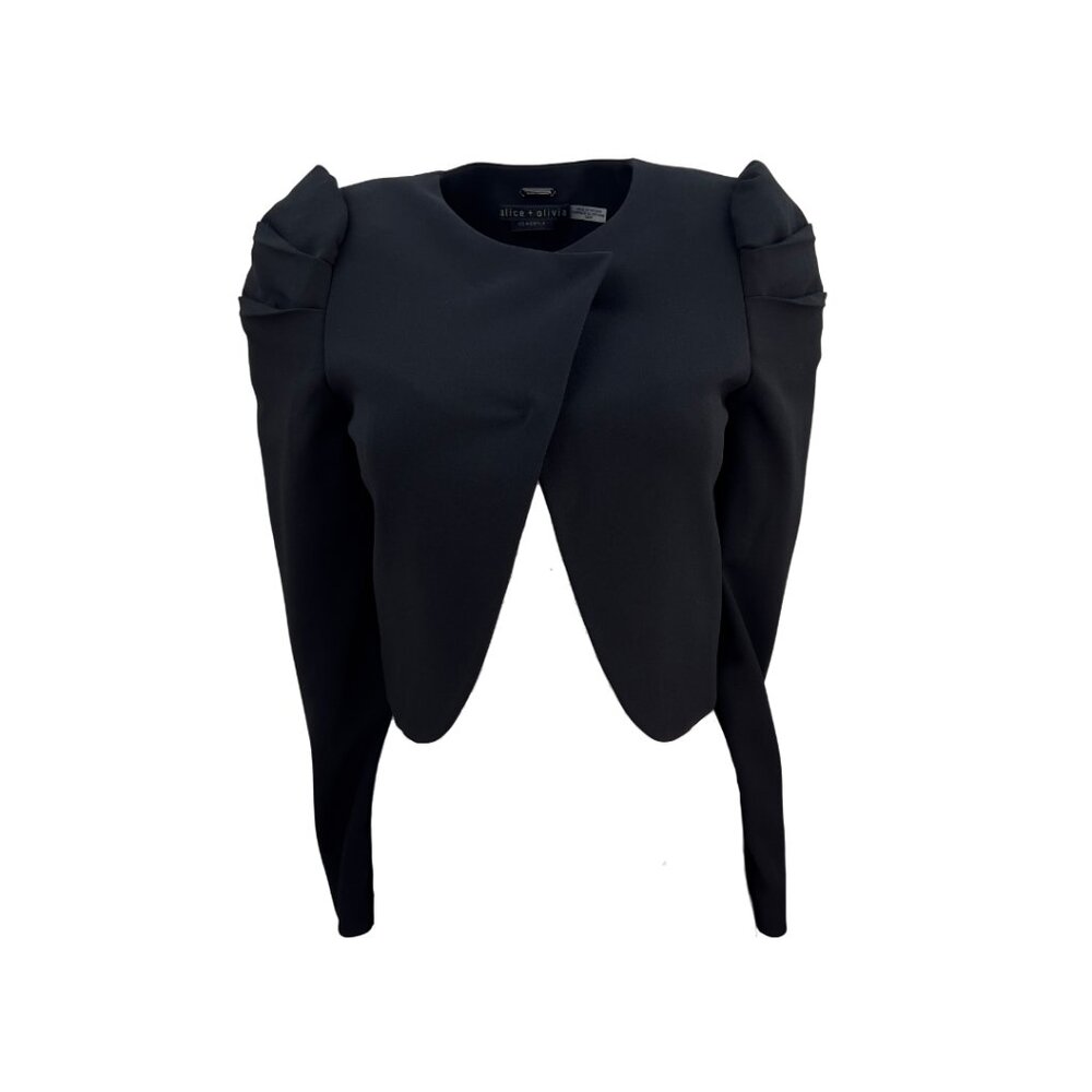 Alice + Olivia Black Cropped Blazer